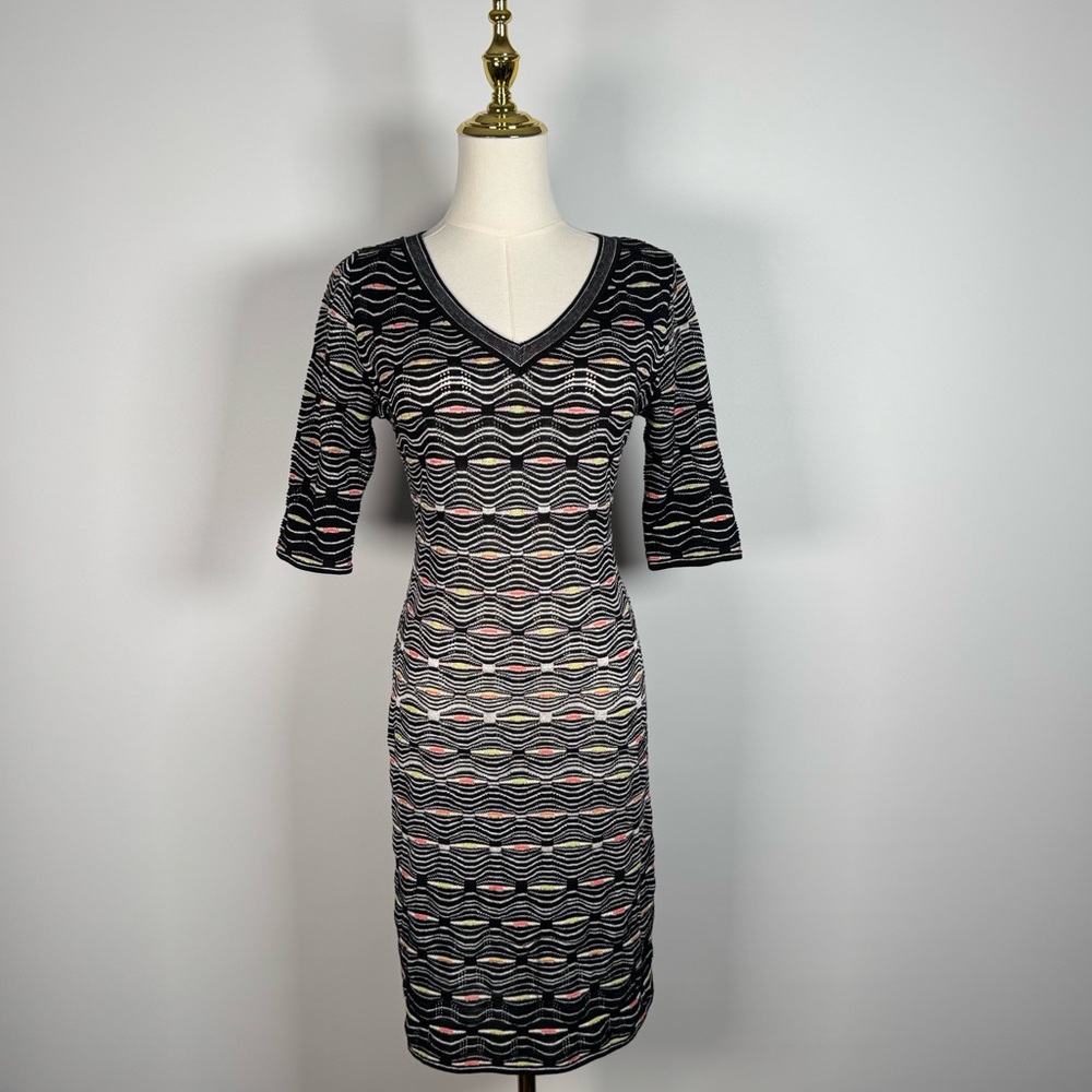 M by Missoni Ripple Knit Bodycon Dress in Medium